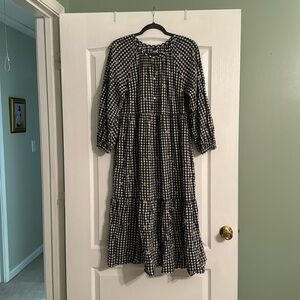 Old Navy M Black Gingham Dress